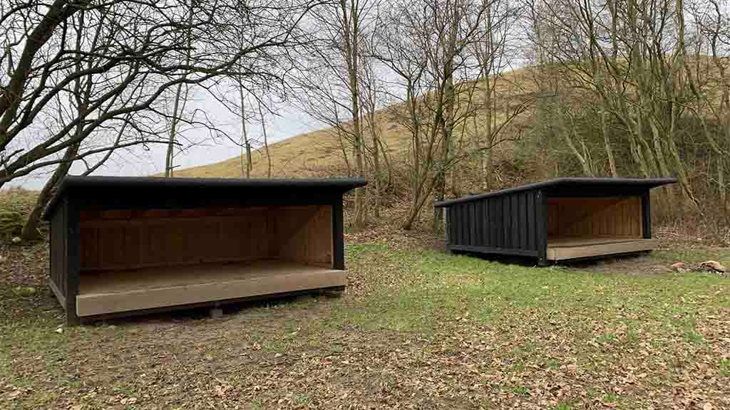 Slettingen shelters in Jyske Ås
