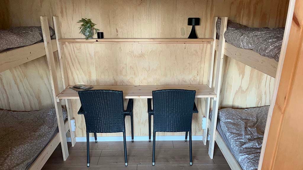 Hytter ved Hærvejshallen Bække