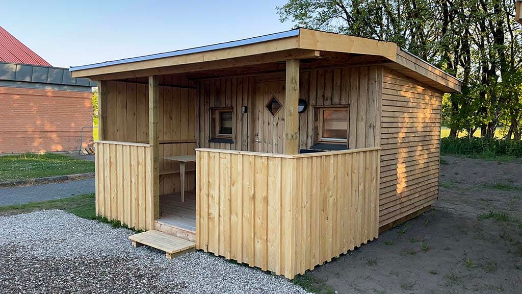 Hytter ved Hærvejshallen Bække