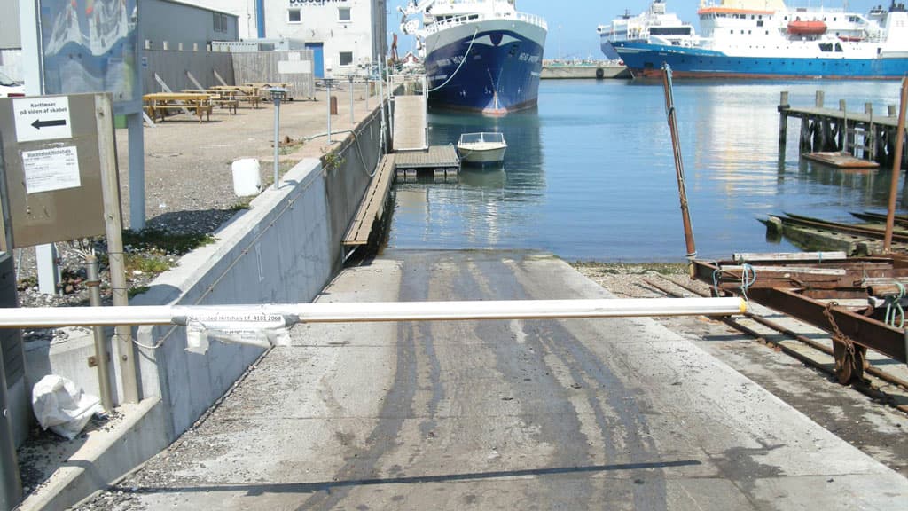 Boat launch in Hirtshals